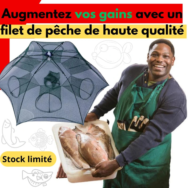 PIÈGE À FILET DE PÊCHE PORTABLE À 6 TROUS-TC - GN